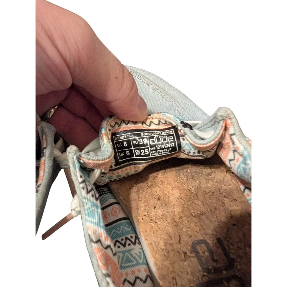 Hey‎ Dude Wendy Boho Light Denim US Women's 8 - EU 39